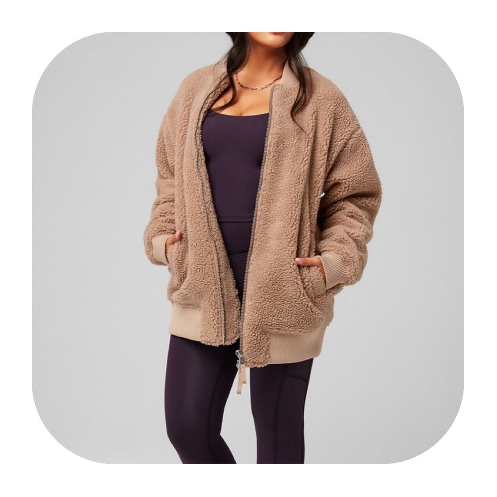 Fabletics M teddy oversized bomber jacket - Picture 1 of 12